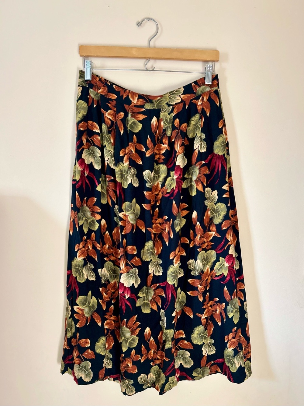 VTG 90s Sag Harbor Floral Midi Skirt Large Whimsigoth Dark Academia Whimsigoth